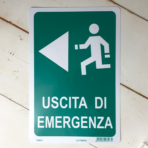 USCITA DI EMERGENZA (非常口 左)