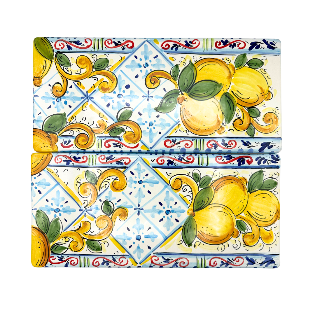 プレート2枚セット タイル柄&レモン(ヴィエトレーゼ)