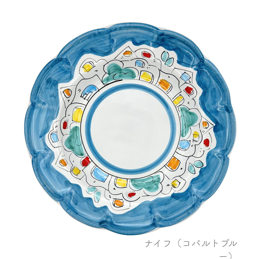 パスタプレート-植物柄-(チェラミックス)