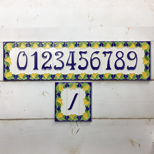 Number tile (lemon)