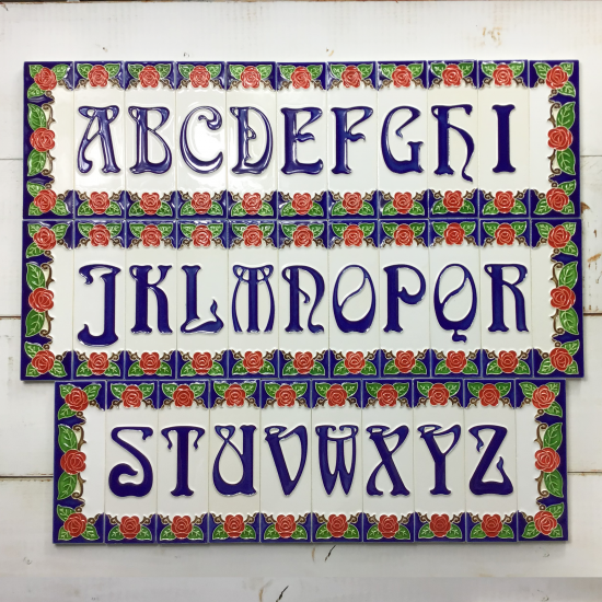 Alphabet Tile (Rose)