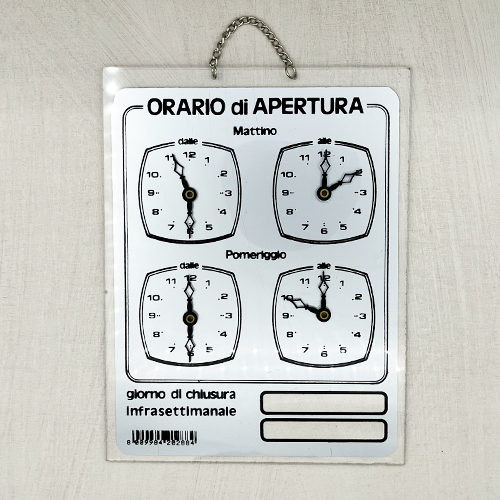 ORARIO di APERTURA (Business Hours) Silver