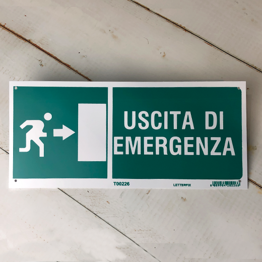 ★JAN USCITA DI EMERGENZA (emergency exit right)