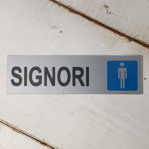 Sticker type SIGNORI (Men's toilet)