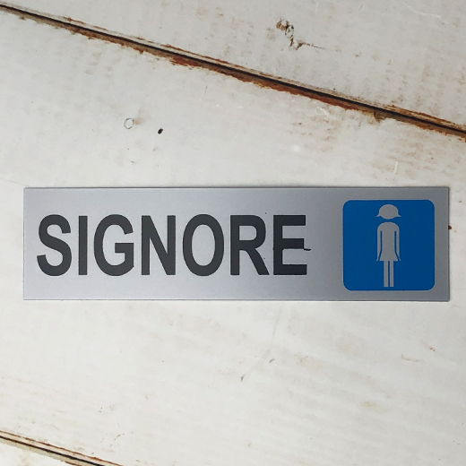 Sticker type SIGNORE (women's toilet)