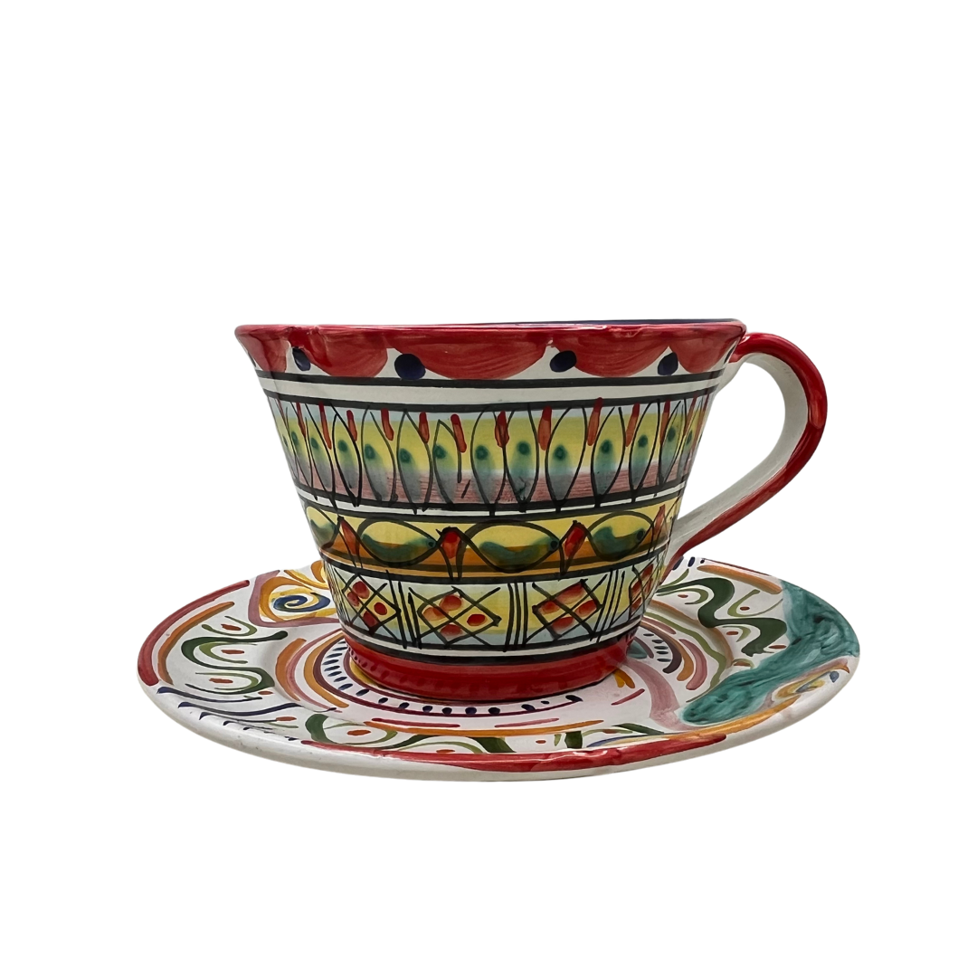 Big Cup -Geometric Pattern- (Red)