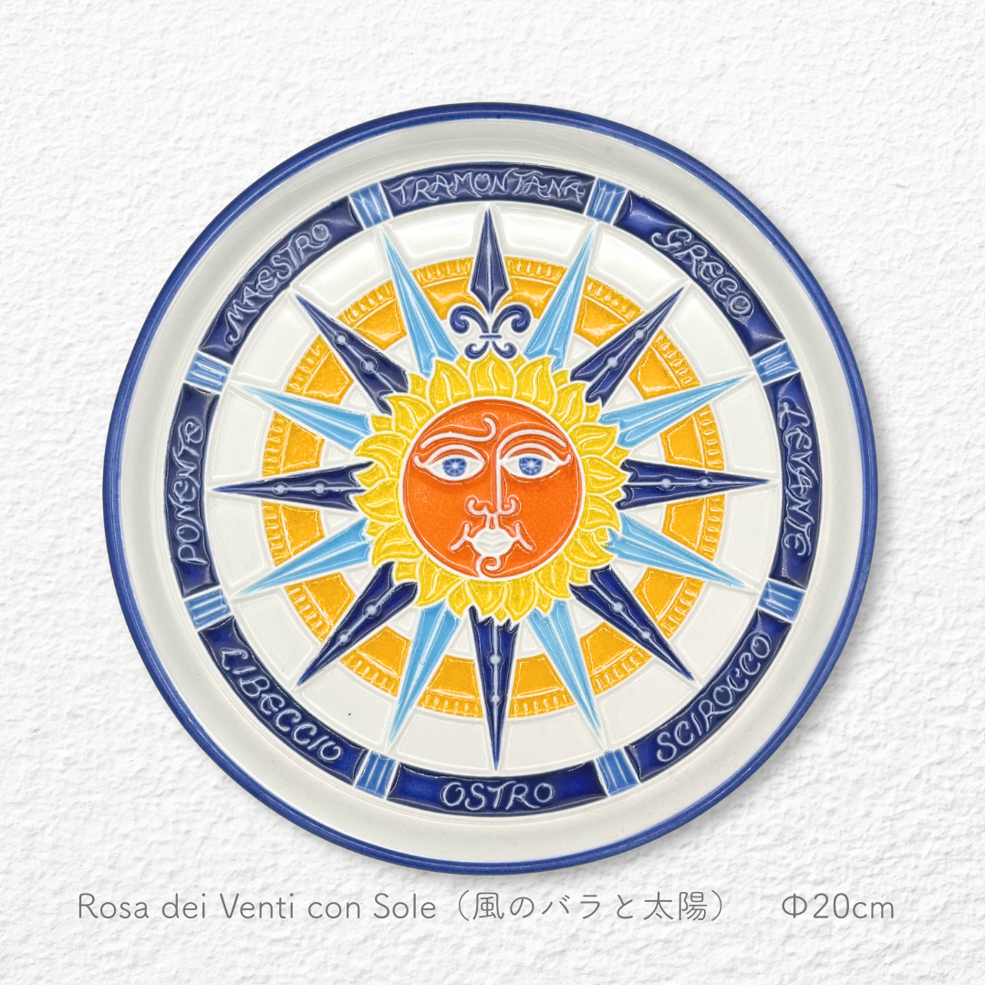 Ceramic painting -Rosa dei Venti- (Wind Rose)