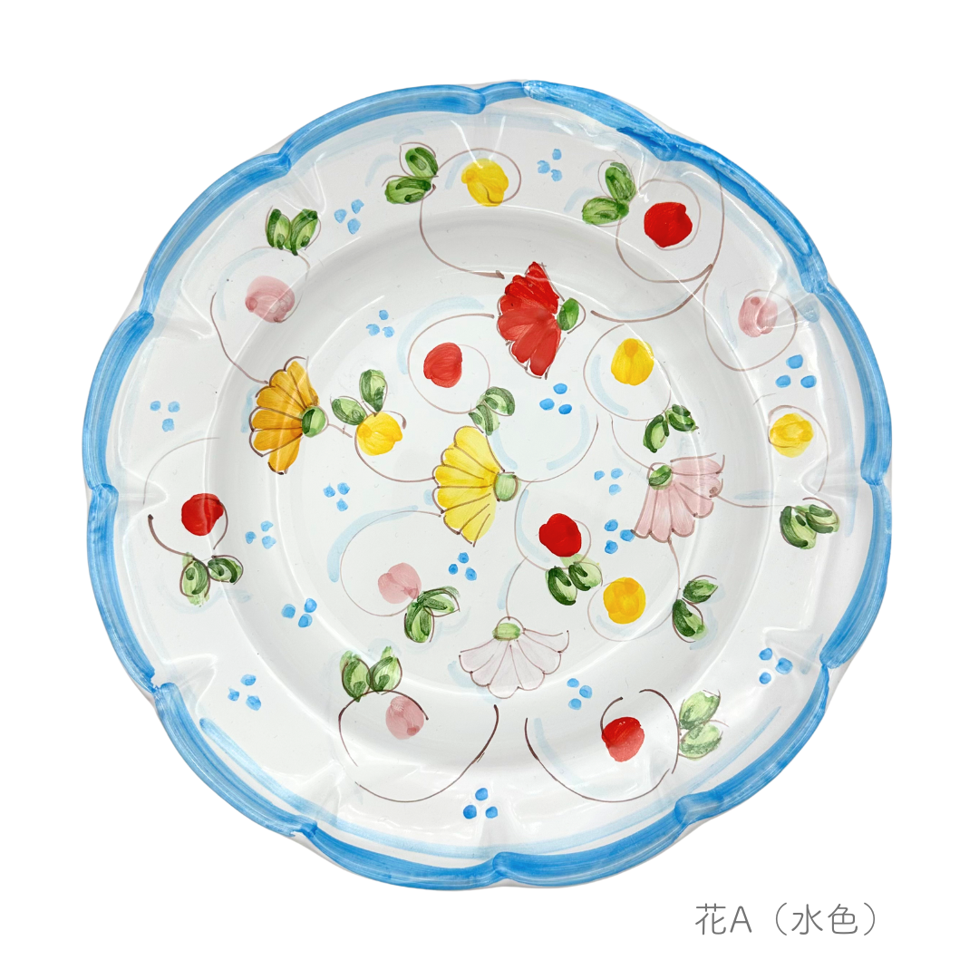 パスタプレート-植物柄-（チェラミックス）
