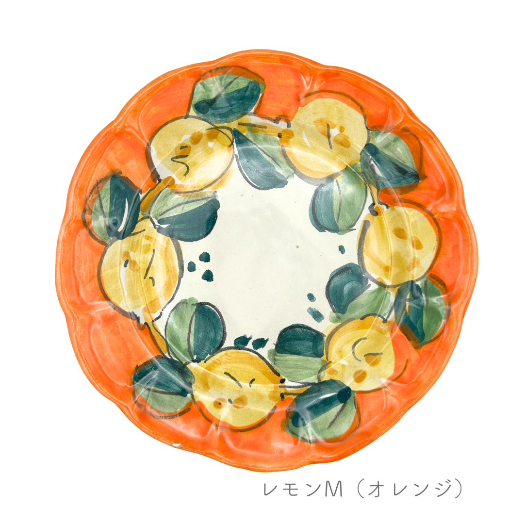 ランチプレート-レモン・植物柄-／ヴィエトリ-（マッシミーノ）