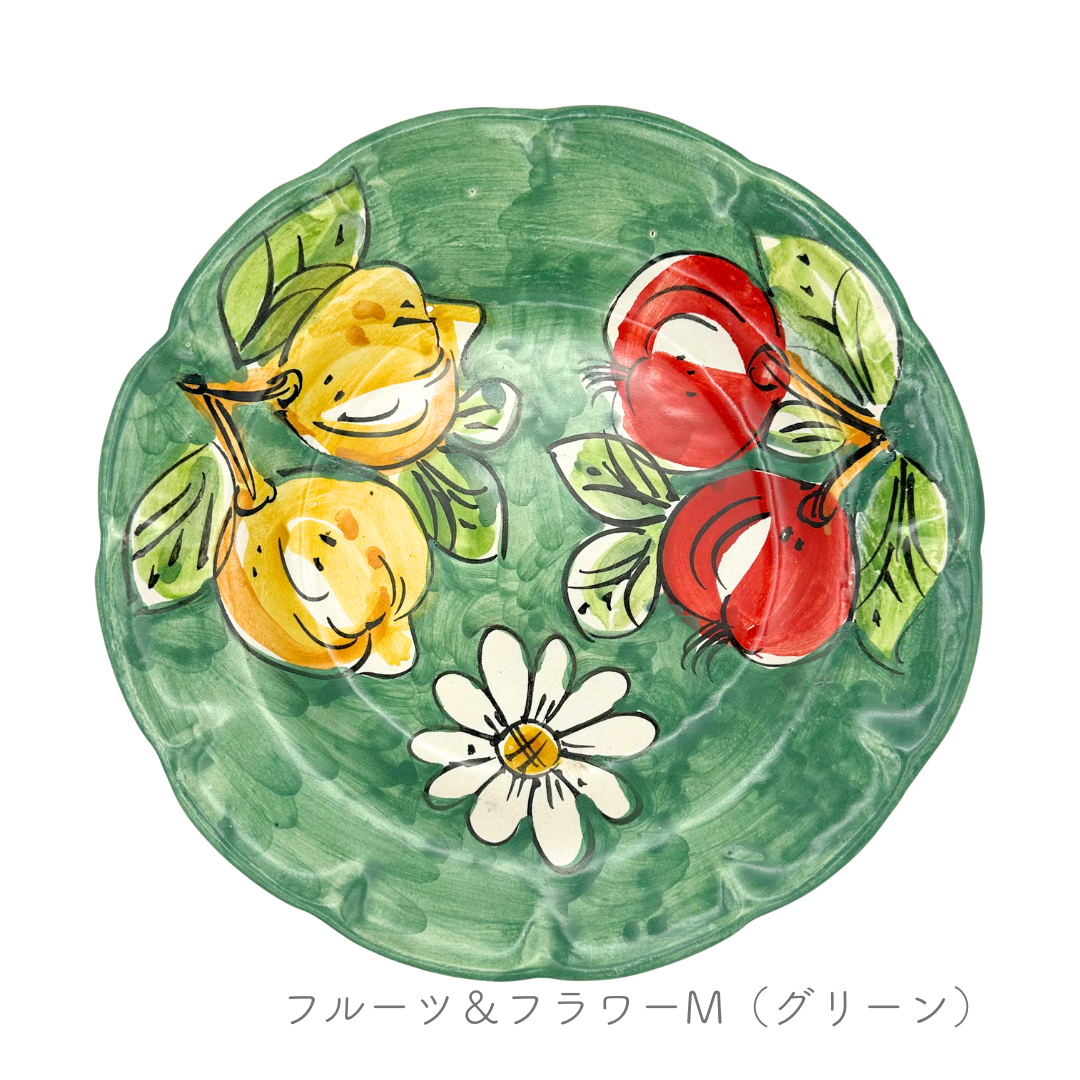 パスタプレート -ヴィエトリ/植物・ナイフ-（マッシミーノ）