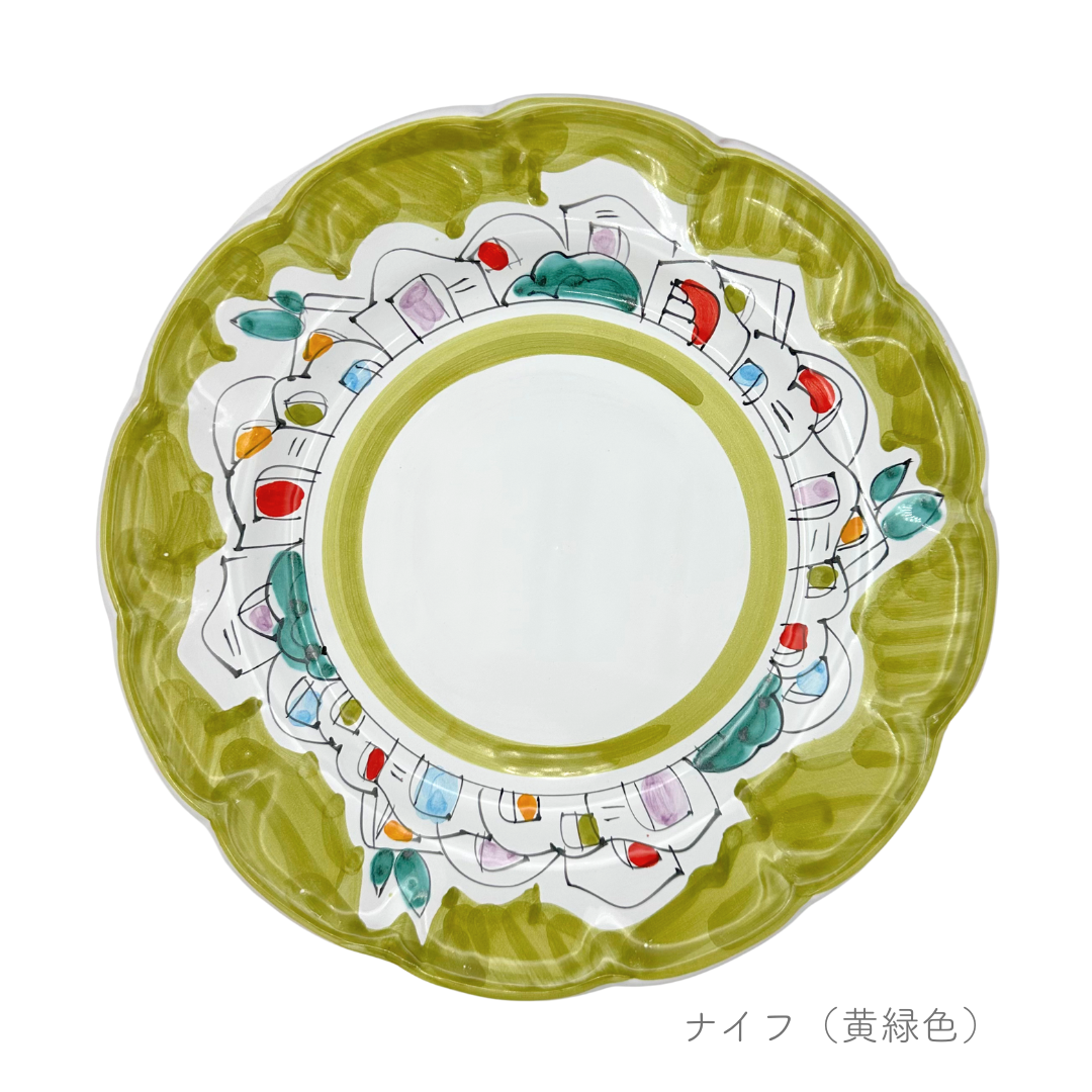 ランチプレート-植物・幾何学柄-（チェラミックス）