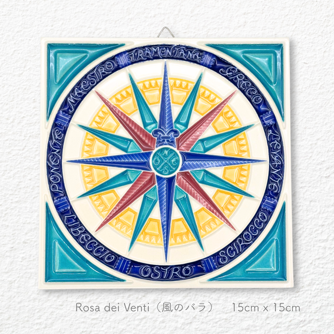 Ceramic painting -Rosa dei Venti- (Wind Rose)