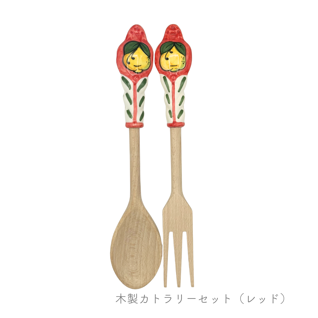 木製カトラリーセット（フォーク＆スプーン）（チェラミケ ミル）
