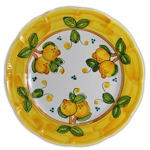 Dinner plate - plant pattern - (Cheramix)