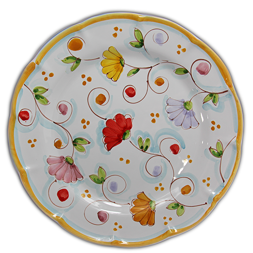 Dinner plate - plant pattern - (Cheramix)