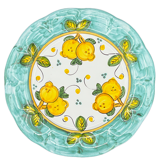 Dinner plate - plant pattern - (Cheramix)