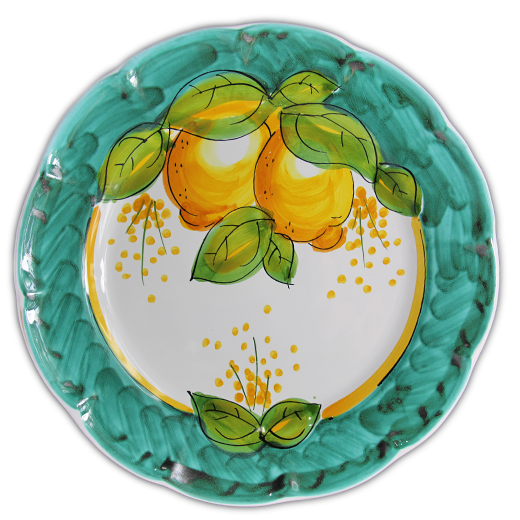 Dinner plate - plant pattern - (Cheramix)