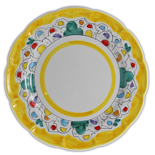 Dinner plate - plant pattern - (Cheramix)